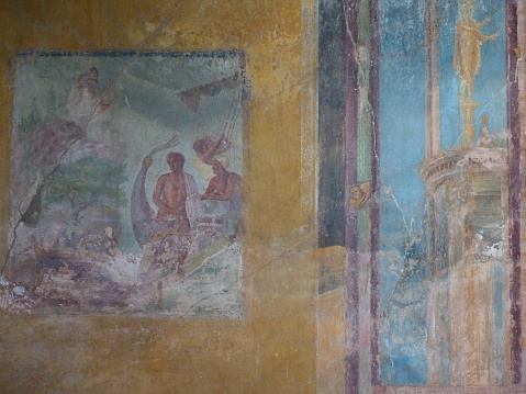 Frescoes of Pompeii, Italy