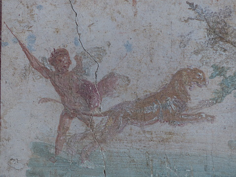 Frescoes of Pompeii, Italy