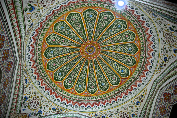 istock Beautiful art work on ceiling of the Mosque. 2042251766