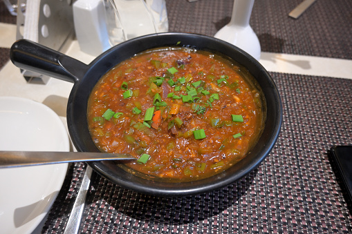 Bowl full of Veg Manchurian.