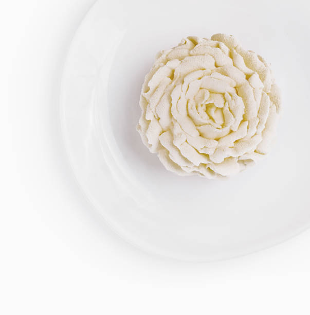 istock Delicious light ice cream cake with roses cream 2042303692