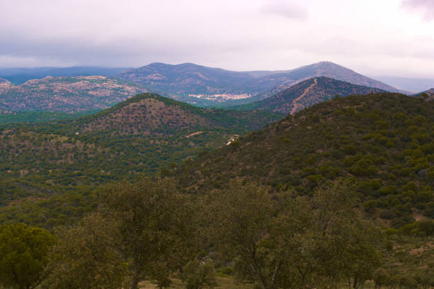 mountain landscape near Madrid in Pelayos de la Presa