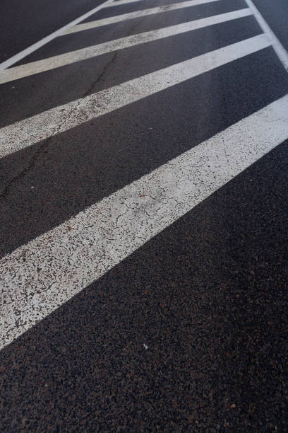 istock old road markings on the highway in winter 2042366543