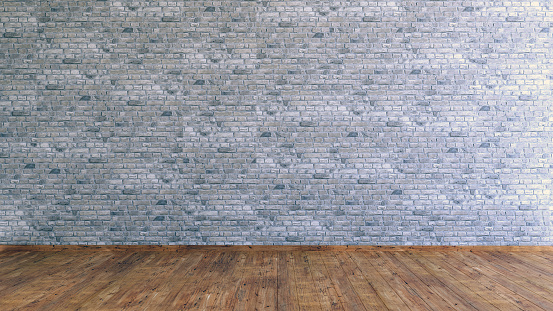 Grey brick wall background, Old gray brickwall grunge texture 3d render.
