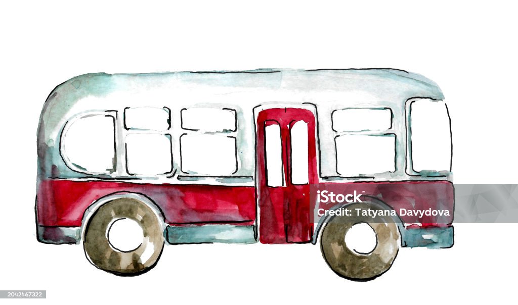 Retro Bus Vector Retro Bus For The City Stock Illustration - Download Image Now ...