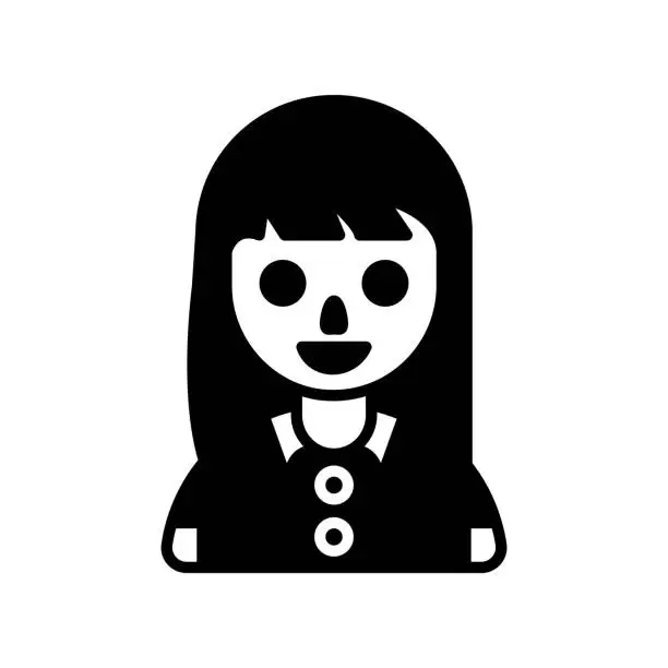 Vector illustration of Honest Girl icon in vector. Logotype