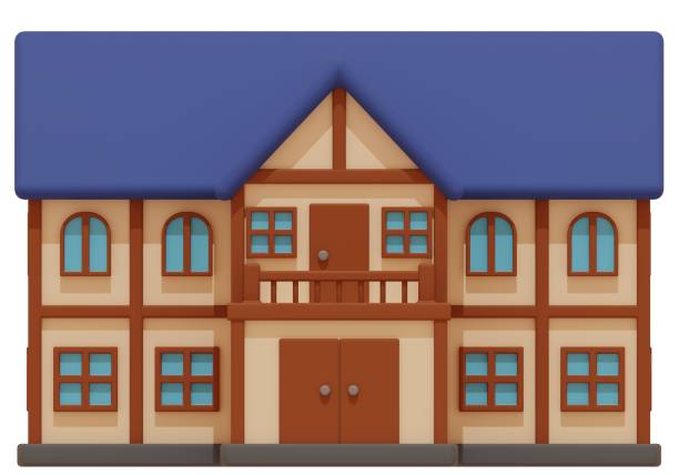 medieval building 3d render.