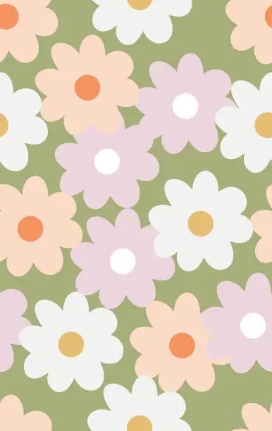 Vector illustration of Floral seamless pattern .