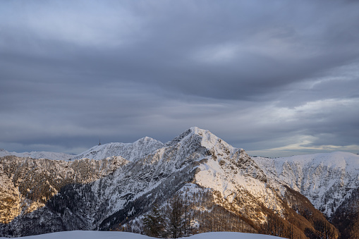 European Alps in winter