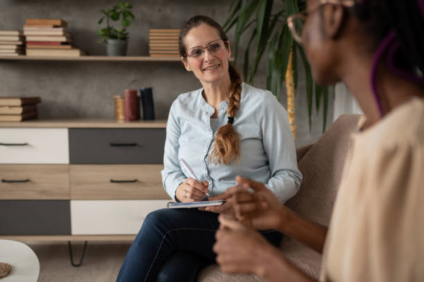 istock Psychotherapist treating a young patient from home 2042539279