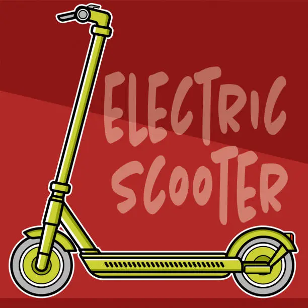 Vector illustration of ELECTRIC SCOOTER