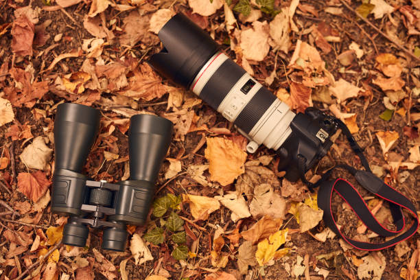 istock Binoculars and camera for birdwatching and other observing animals in nature. 2042614496