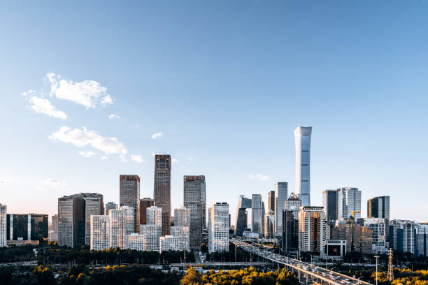 istock High angle view  scenery of Beijing CBD Building Complex in China 2042636215