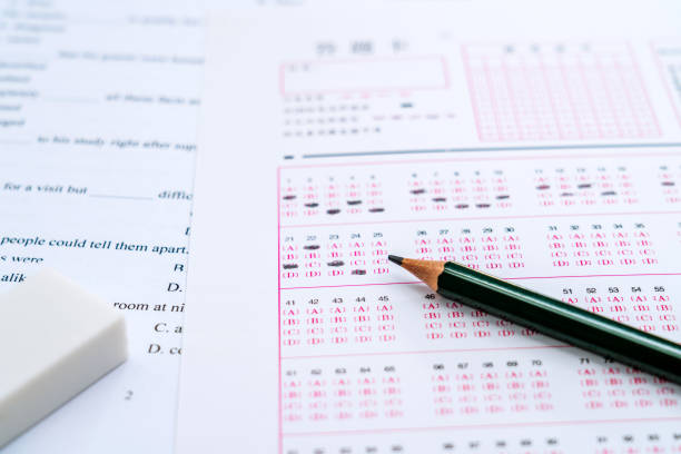 istock Exam answer sheet and a pencil in China 2042641655