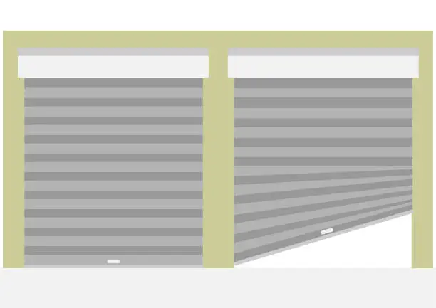 Vector illustration of Broken shutter image material