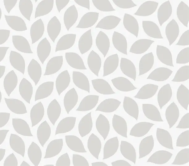 Vector illustration of Vector leaf seamless pattern. Geometric pattern of plant leaves.