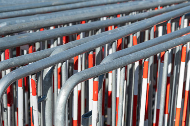 Barrier fence at the roadside.