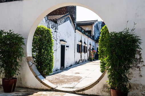 Macau- September 20, 2019: Built before 1869, the Mandarin's House is one of the buildings in Macau's historic district which was inscribed on the UNESCO World Heritage List in 2005.