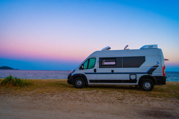 istock Campervan or motorhome parked on the beach in Greece. 2042702627