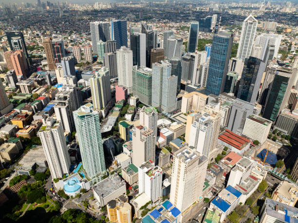 makati, metro manila. philippines. - manila apartment poverty slum foto e immagini stock