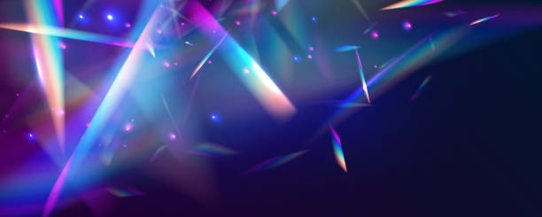 istock Light effect of rainbow retro film for use over photos as an overlay or screen filter. 2042713488