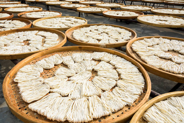 istock Handmade noodles drying outdoors 2042719739