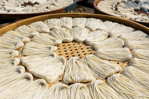 istock Handmade noodles drying outdoors 2042721033