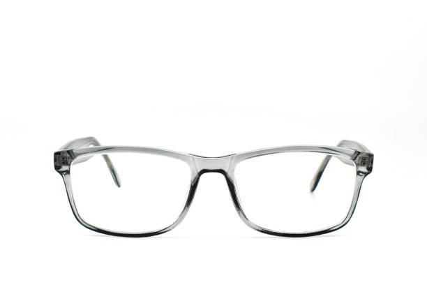istock Pair of glasses with a grey frame 2042732356