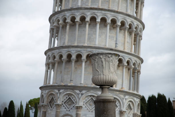 Leaning Tower of Pisa details,  Italy