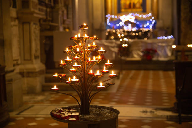 candelabrum in a church