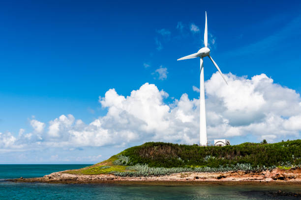 istock View of wind power systems with blue sky. 2042749461