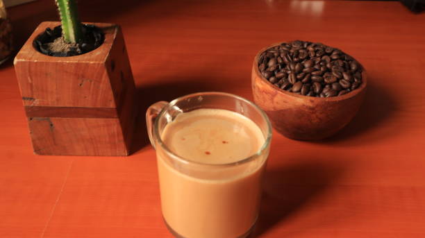 istock Indonesian coffee on wooden background 2042798048