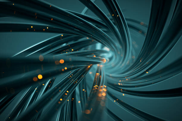 resumen antecedentes de la tecnología de redes neuronales - cable fotografías e imágenes de stock