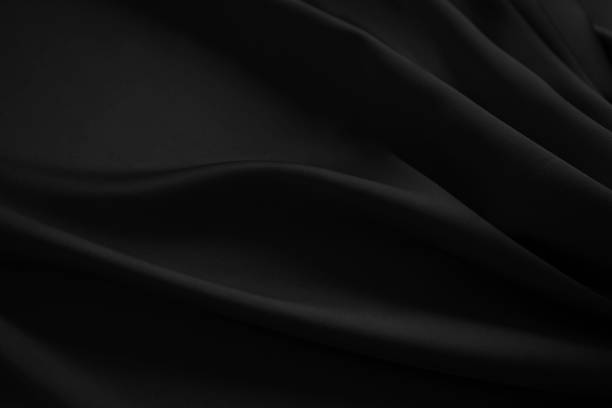 istock Black white dark abstract luxury elegant premium background. Silk satin velvet fabric. Drapery fold line. 2042852071