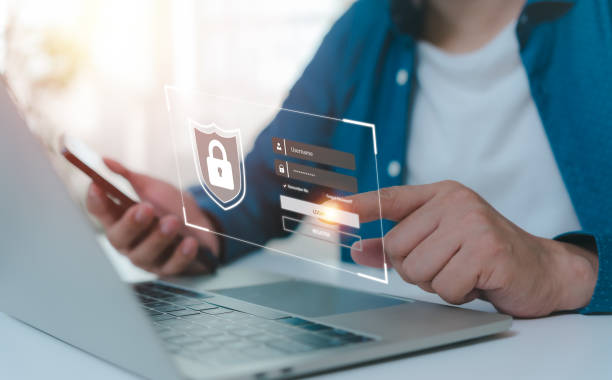 istock Businessman using pen and laptop online check survey filling out, digital form checklist satisfaction questionnaire and feedback report result of voting client. Business performance monitoring concept 2042864465