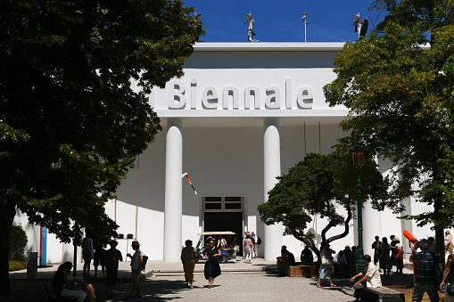 Venice, Italy - July 09, 2022: 59th international architecture exhibition La Biennale di Venezia 