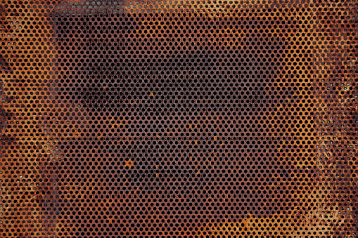 Texture old paint on a rust metal surface. Metal background, rust, copy space.
