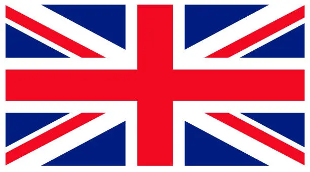 Vector illustration of vector illustration of the flag of Great Britain