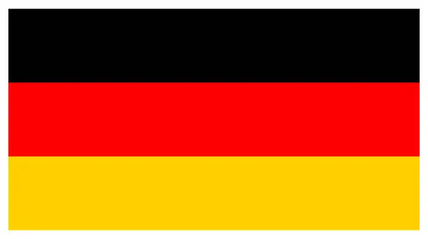 Vector illustration of vector illustration flag of Germany