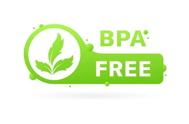 Vector illustration of BPA Free banner icon. BPA Free sign. Flat style. Vector icon