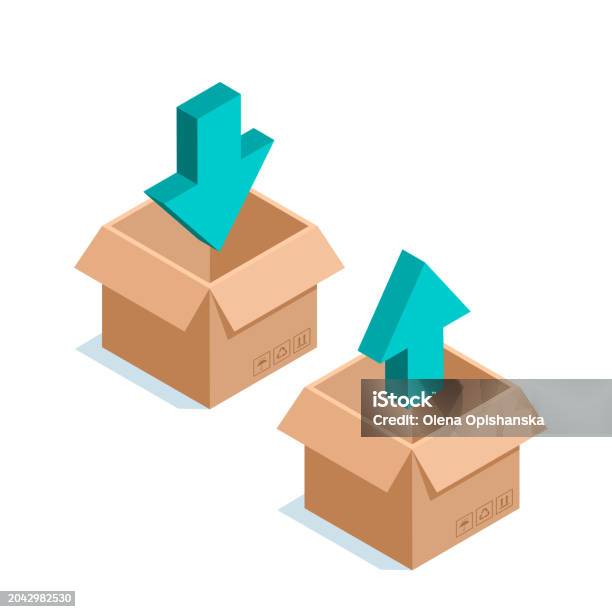 Loading And Unloading Box Stock Illustration - Download Image Now ...