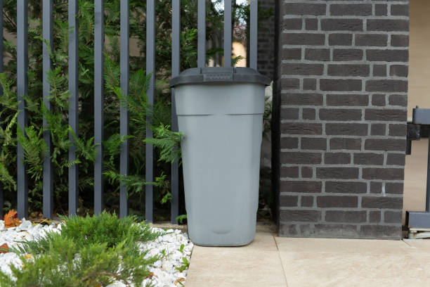 istock Garbage bin on the street next to the house 2042991835