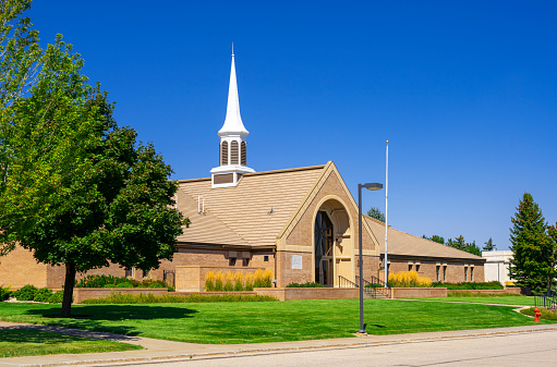 Monticello, Utah, United States - September 9, 2023:  Church of Jesus Christ of Latter-Day Saints at Monticello, Utah.