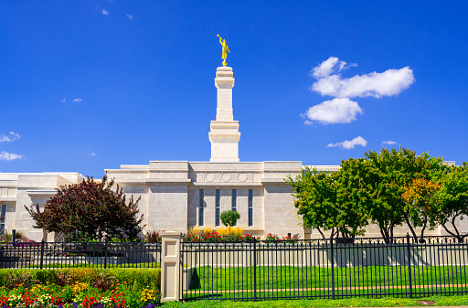 Monticello, Utah, United States - September 9, 2023:  Temple of Jesus Christ of Latter-Day Saints at Monticello, Utah.