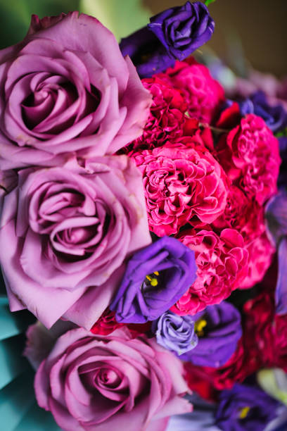 A detailed view of a beautiful bouquet of flowers, with ample copy space.
