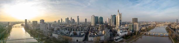 istock Panoramic view of Frankfurt am Main cityscape in Germany 2043117659