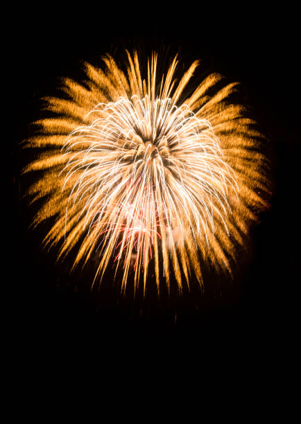Close-up of colorful fireworks on a black background.