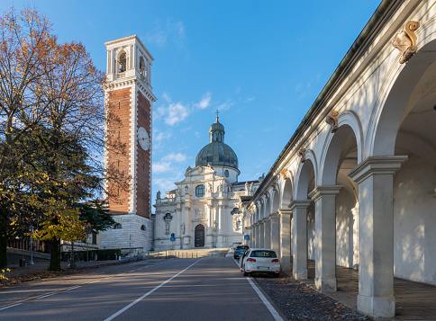 Vicenza - The church Santuario Santa Maria di Monte Berico in the morning light.