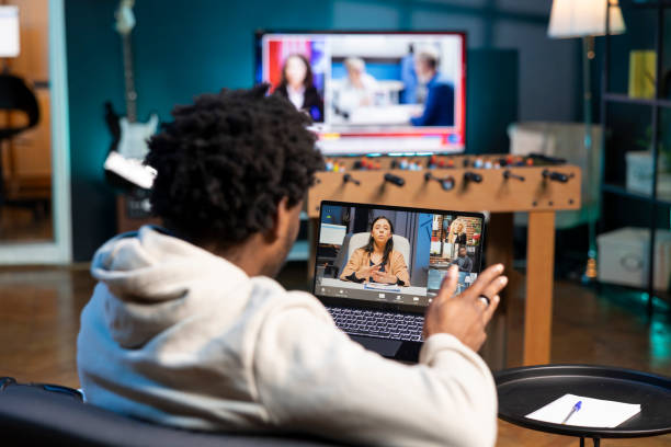 istock Remote employee crosschecking analytics with colleagues in videocall 2043153261