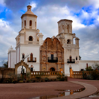 San Xavier mission in Tucson Arizona Spanish religion building architecture
